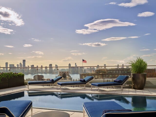 pool overlooking nyc skyline